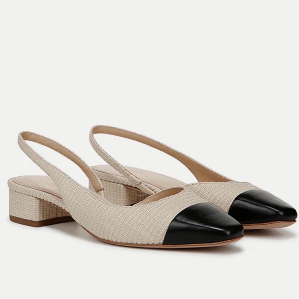 Veronica Beard - Cecile Raffia Cap - Toe Slingback - image 2